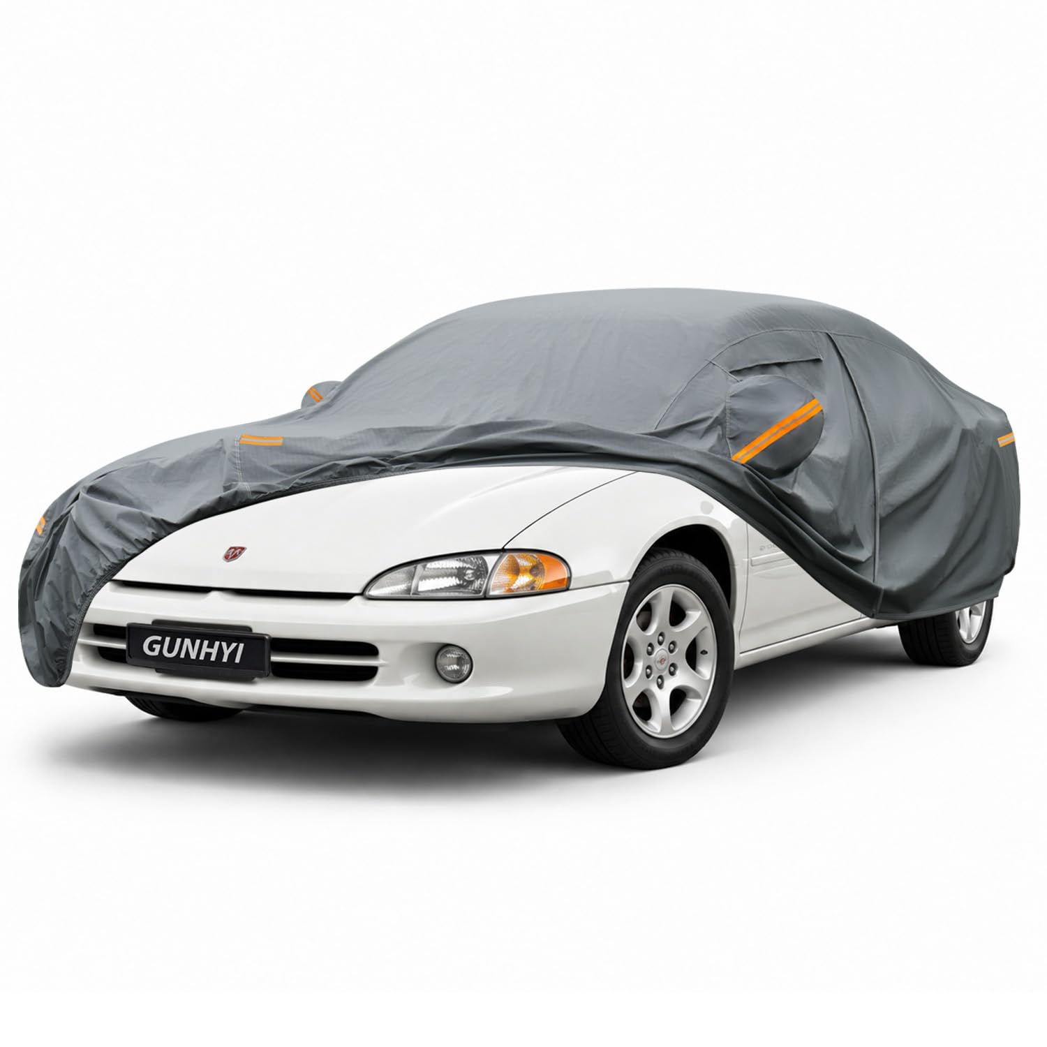 GUNHYI Premium Car Cover Custom Fit Dodge Intrepid, 16 Layers Heavy Duty Car Cover Waterproof All Weather with Zipper Door for Sun Rain Snow Dust Uv Protection