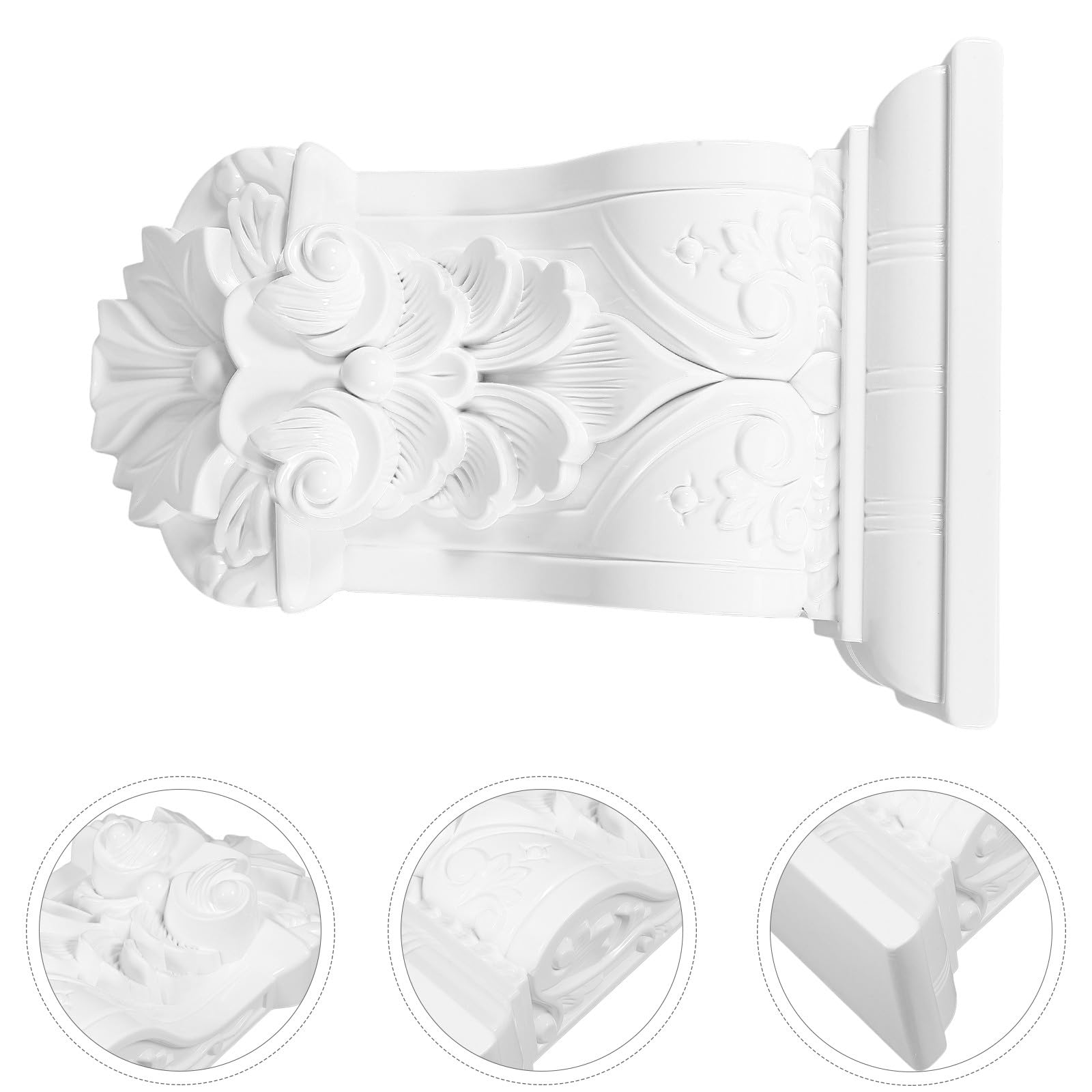 LABRIMP Ménsula Decorativa Europea de ABS Autoadhesiva Soporte para Columnas Romanas 1 Pieza Resistente