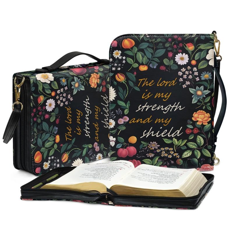 Kuiaobaty God Saying Pattern Bible Case with Handle and Pen Pocket - Image 4