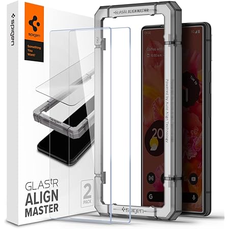 Spigen AlignMaster Screen Protector Compatible with Google Pixel 6, Pack of 2, Scratch-Resistant, Crystal Clear, 9H Hardness Film