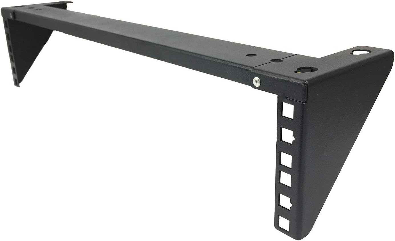 Jingchengmei 2U Steel Vertical Rack and Wall Mountable Server Rack Mount Bracket for 19inch Rack Mountable Network Equipment or Patch Panel (2U90)