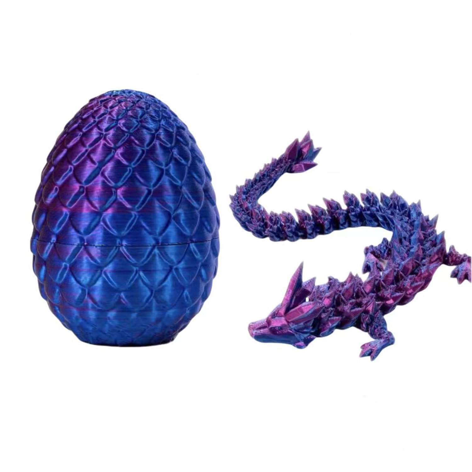 3D Printed Dragon Egg Dinosaur Toy with Flexible Joints for Boys and Girls