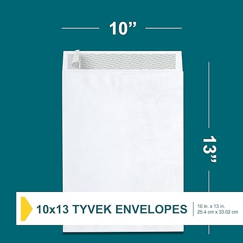 Miniatura 9 de Tyvek Sobres  Sobres de envío profesional resistente y ligero con construcción EnDoc Tyvek resistente a desgarros y cierre fácil de autosellar,