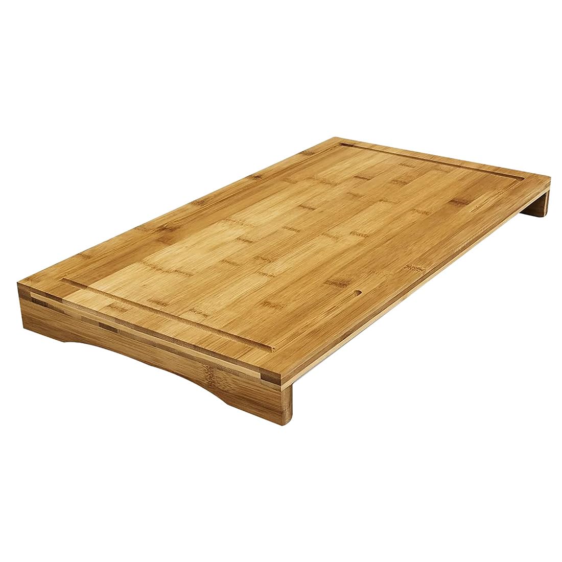 Acomoda Textil – Tabla de Cortar de Bambú para Cocina. Bandeja de Madera Resistente para Picar, Trocear y Servir. (Tabla Cubre Vitrocerámica, 54x28x4,5 cm)