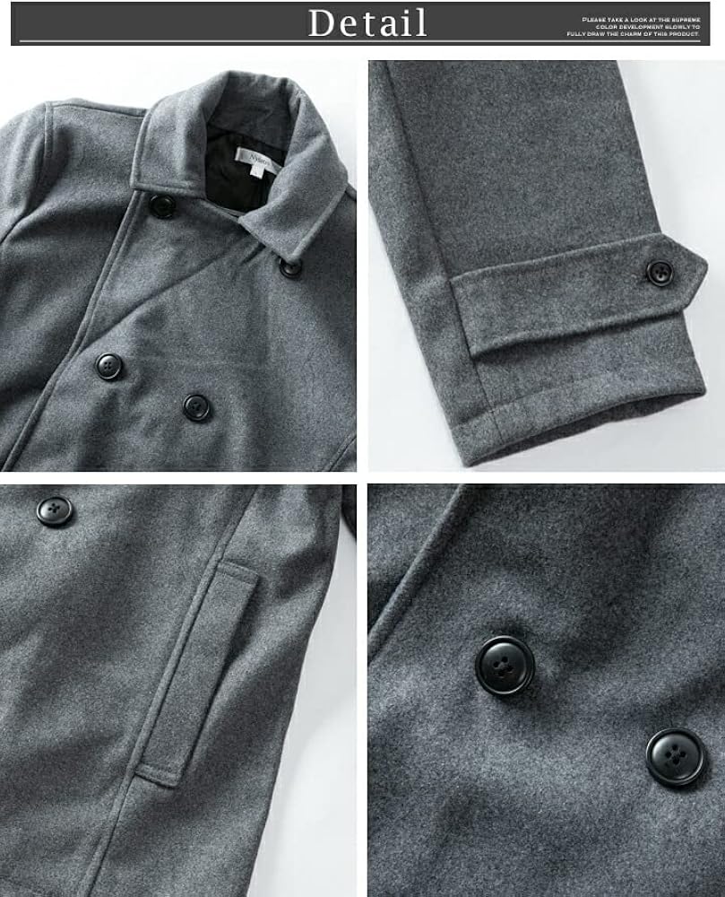 Amazon | [GENELESS] [ジェネレス] Pコート ウール メルトン