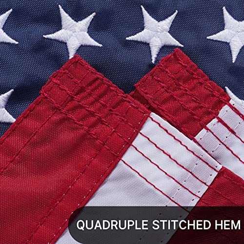 Azcover American Flag 12X18 Inch Boat Flag For Outside Made In Usa Heavy Duty Nylon American Flags For Outdoor With Embroidered Stars Sewn Stipes And Brass Grommets All Weather Lasting United States Flag #TOP4