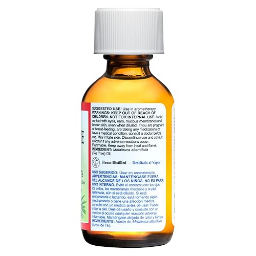 Miniatura 2 de De La Cruz Aceite de árbol de té aceite esencial de árbol de té 100  puro aceite de árbol de té destilado al vapor aromaterapia 1 onza líquida 3