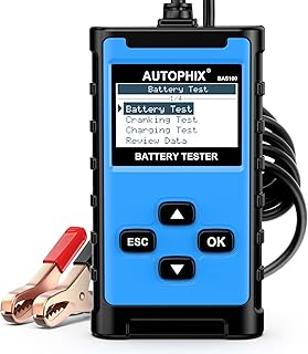 AUTOPHIX BAS100 Car Battery Tester 12V 24V, Accurate Automotive Load Meter Alternator Analyzer 100-2000 CCA Load Tester, Charging & Cold Cranking Test for Cars Truck Motorcycle Boat and More