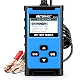 AUTOPHIX BAS100 Car Battery Tester 12V 24V, Accurate Automotive Battery Alternator Tester 100-2000 CCA Load Testing, Charging & Cold Cranking Tester for Cars Truck Motorcycle Boat and More