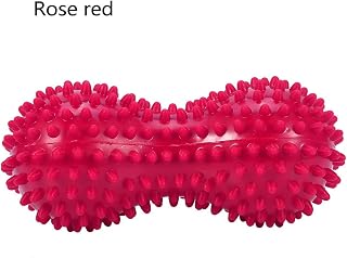 FILFEEL Spiky Massage Ball, Fitness Exercise Mobility Peanut Ball Pain Muscle Steess Relief (5.9inch Length)(Rose)