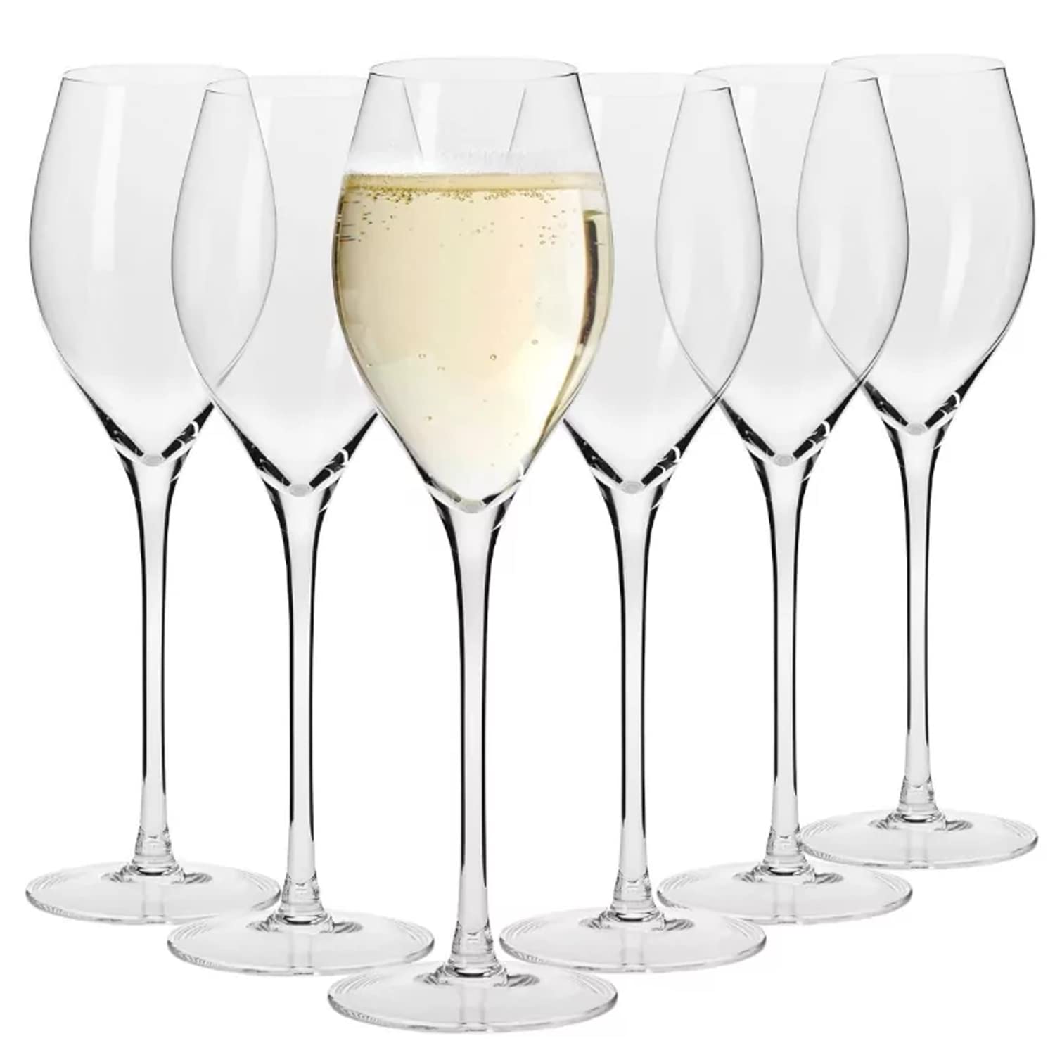 konsimo HARMONY Prosecco gläser 6er Set - Prosecco-Gläser Weißweingläser Aperol Spritz und Champagner Gläser Set von 6 – Weinglas – Aperitifgläser - Kristallgläser Wein - 280 ml