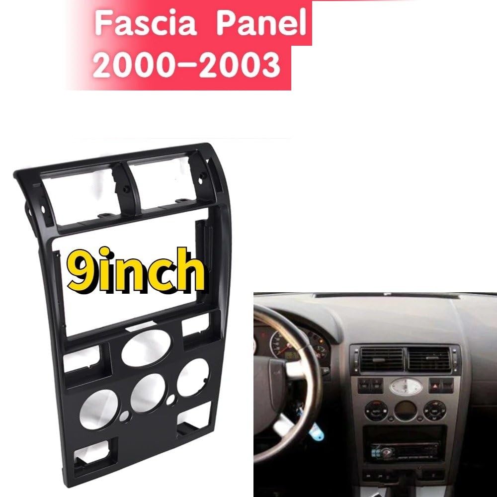 Marco Tablero Marco De Coche 2 DIN De 9 Pulgadas, Soportes para Panel De Salpicadero para Ford para Mondeo para Sedan 2000 2001 2002 2003 Bisel Radio