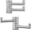 Suyar Bathroom Towel Hook Brushed Nickel, 304 Stainless Steel Double Robe Holder, Coat Hook with 2 Rotatable Arms for Hanging Clothes, Scarf, Bag,