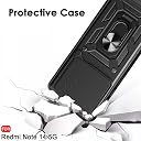 TheGiftKart Tough Armor Bumper Back Cover Case for Mi Redmi Note 14 5G / Note 14 SE 5G | Rotating Camera Cover, Kickstand & Ring Holder | 360 Degree Protection Back Cover Case (PC & TPU, Black) gallery image