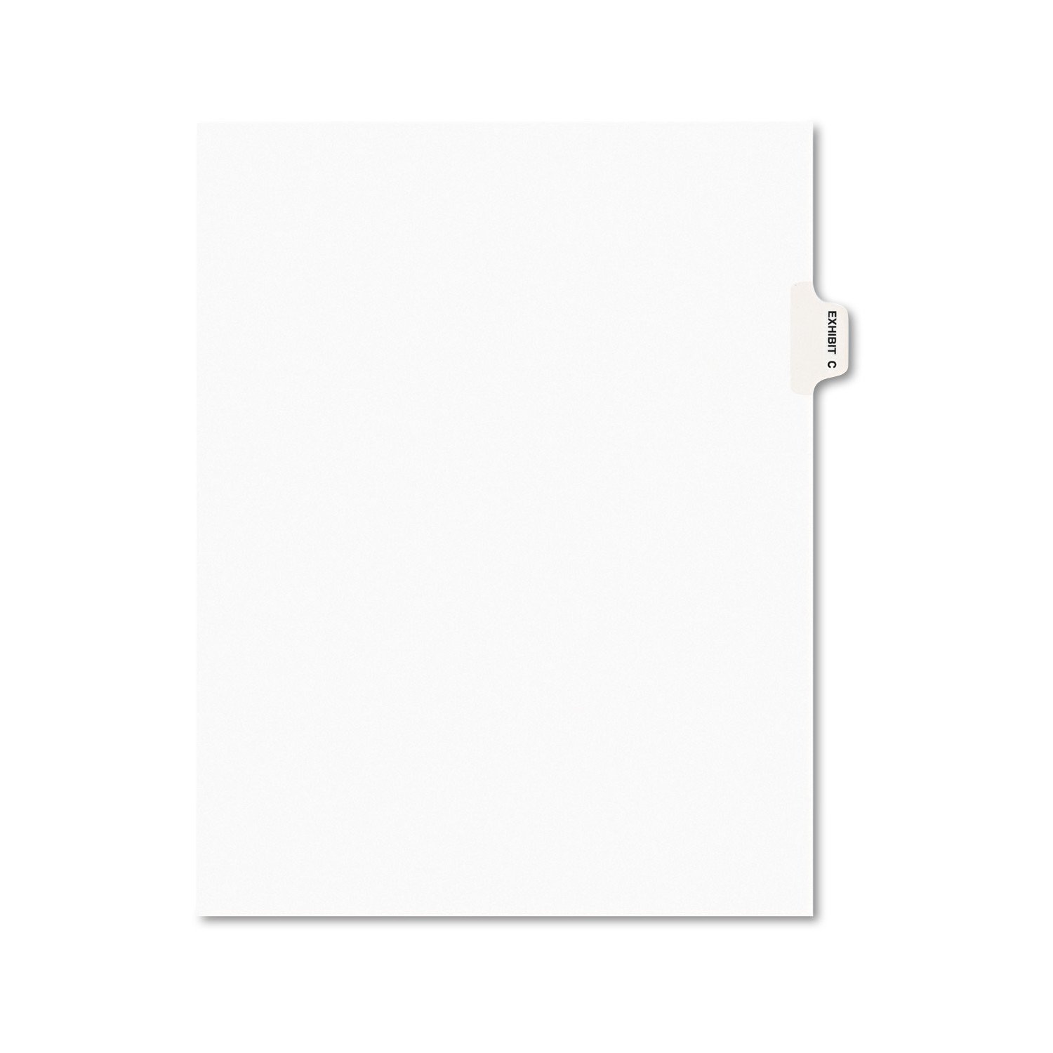 Avery 01373 Avery-Style Preprinted Legal Side Tab Divider, Exhibit C, Letter, White (Pack of 25)