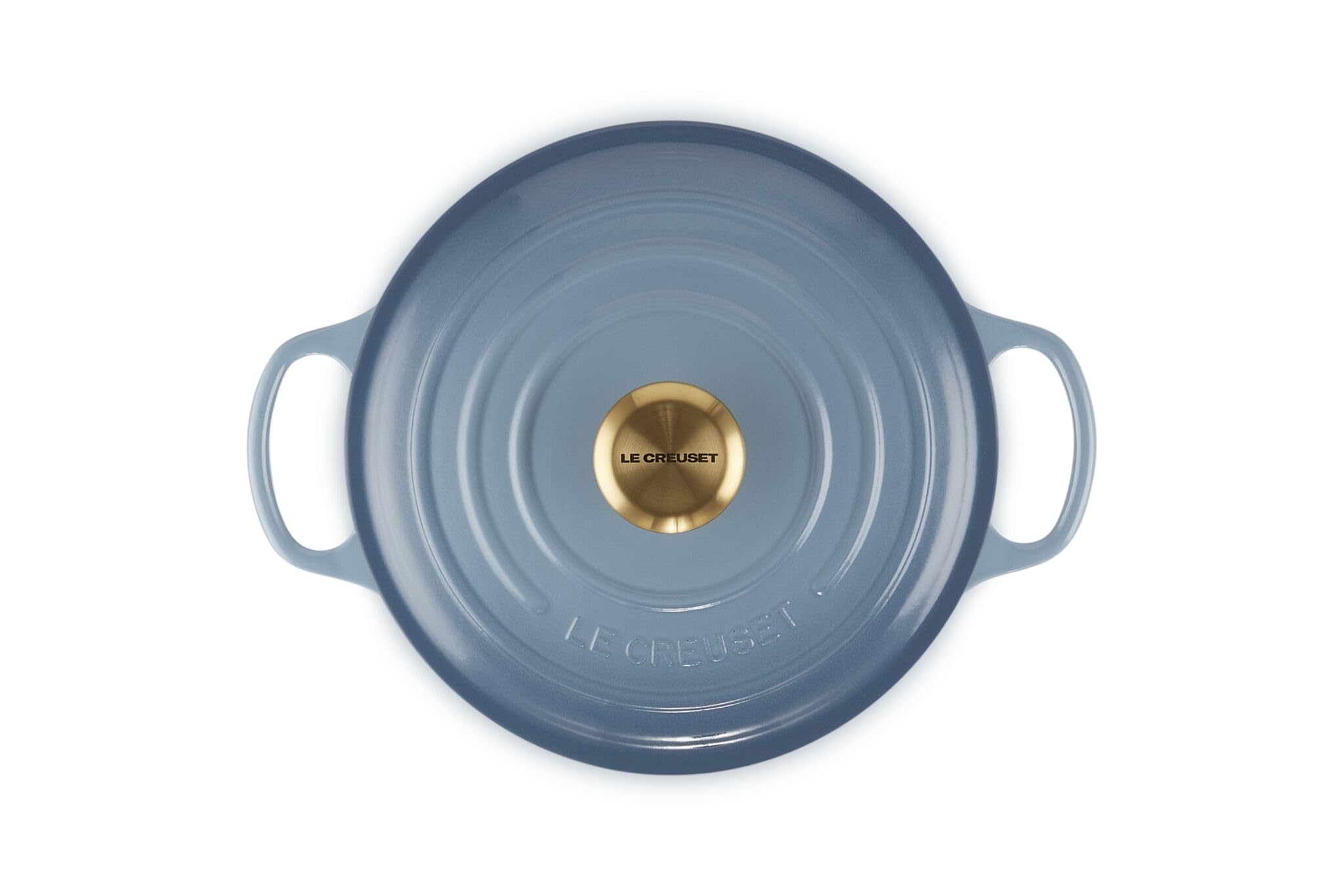 Le Creuset Signature Gusseisen-Bräter mit Deckel, Ø 24 cm, Rund, Für alle Herdarten und Induktion geeignet, Volumen: 4,2 l, 4,305 kg, Chambray, 21177244344441