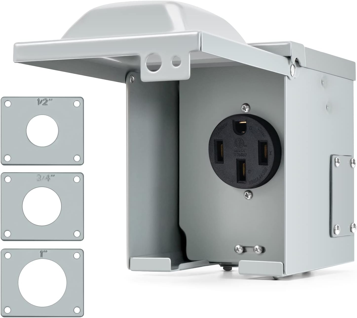 SetWire 50 Amp RV Receptacle 125/250V NEMA 1450R Power Outlet Box