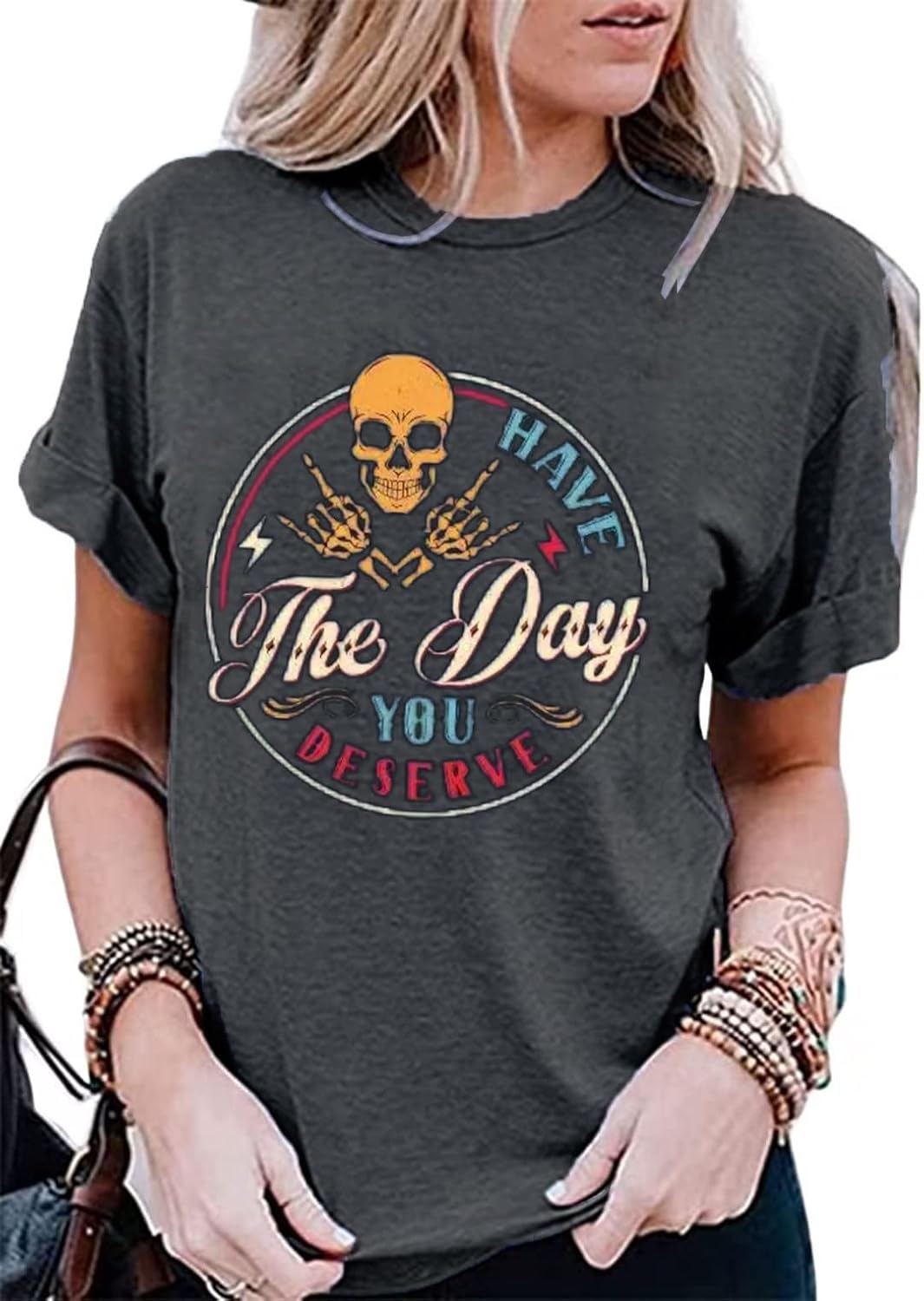 Women Novelty Shirt I Like Murder Shows Friends Horror Tee Funny Skull Tops image 2