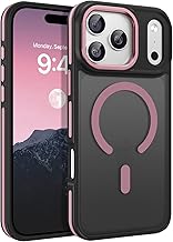 GaoBao Magnetic Cover for iPhone 17 Pro Max 6.9", [Compatible with MagSafe] Translucent Matte Protective Slim Shockproof Back Durable Anti-Slip Case for iPhone 17 Pro Max 6.9 Inch, Pink