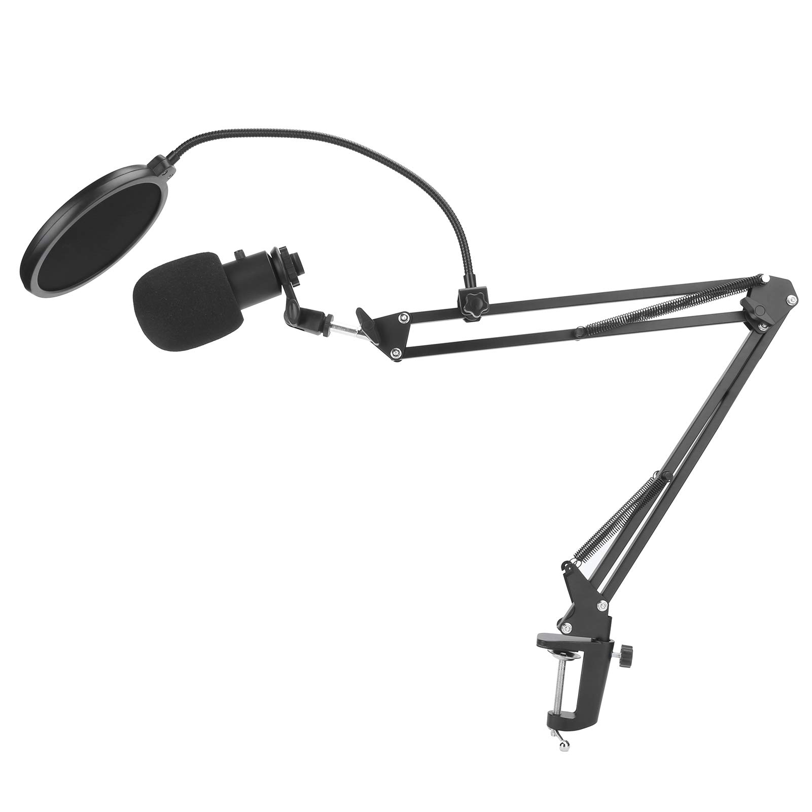 Cocoarm Kit per Microfono USB a Condensatore A6 Set di Registrazione da Tavolo in Ferro da 30 Hz a 20 KHz Pickup Cardioide Plug and Play per PC Laptop Chat Vocale Canto Streaming