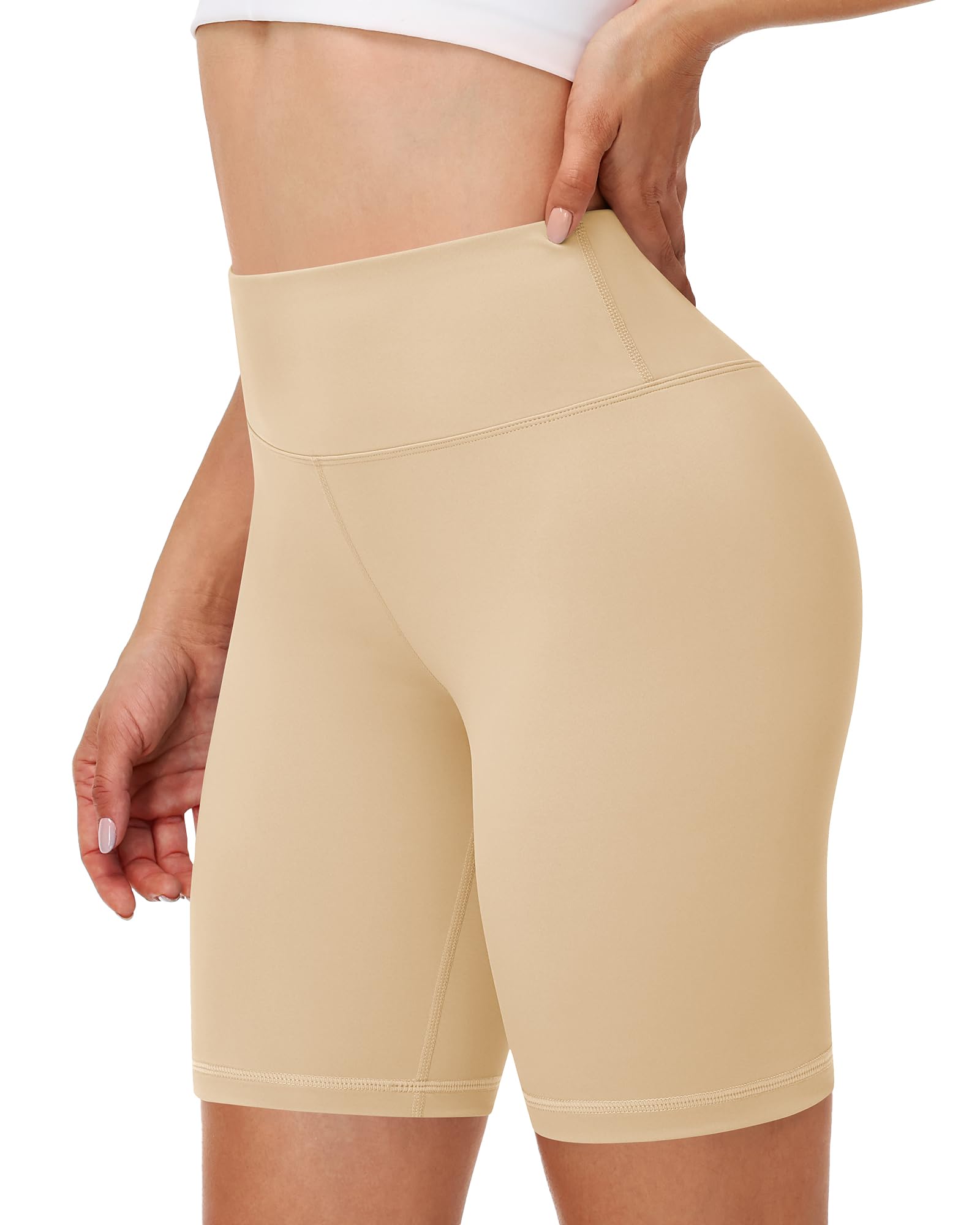 Runhit Radlerhose Damen, Hohe Taille Butt Lift Sporthose Kurz, Blickdichte Kurze Leggings Hose Unter Kleid Radler Unterhosen Hotpants für Gym Yoga Laufen & Tennis