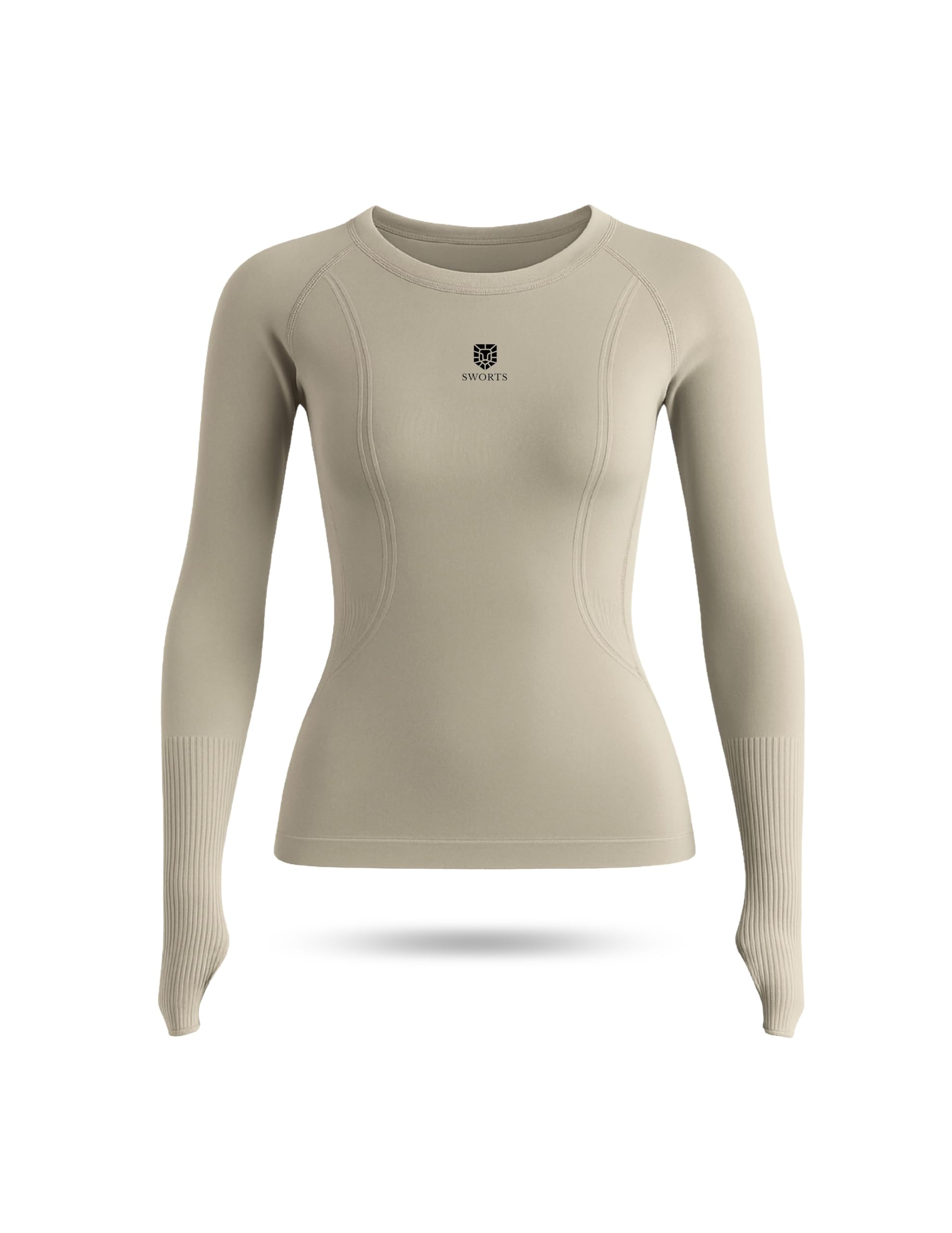 Base Laufshirt Damen · Sport Longsleeve mit Kompression & Daumenloch · Running Baselayer Women