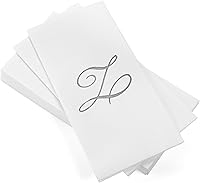 Vista 27 de AMERICAN HOMESTEAD - Toallas de mano desechables – Servilletas de invitados con monograma de lámina plateada – Toallas de papel de baño similares al