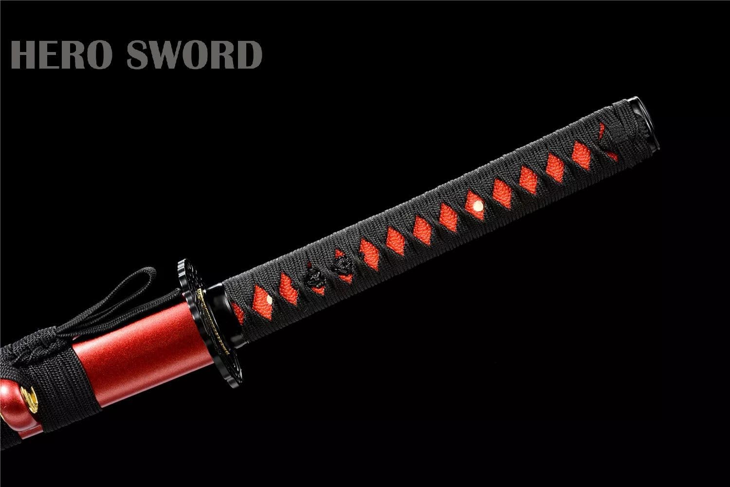 HERO SWORD Handmade Real Sharp Blue Katana Hand Forged 1095 High Carbon Steel Authentic Japanese Samurai Sword Full Tang Blade Combat Ready