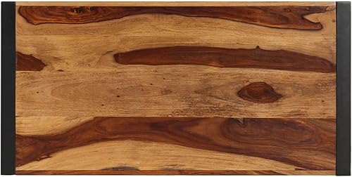 Miniatura 6 de BaraSh Mesa de comedor Mesa de comedor de madera Redonda Mesa de comedor de madera para Comedor 47.2"x23.6"x29.9" Madera maciza de Sheesham