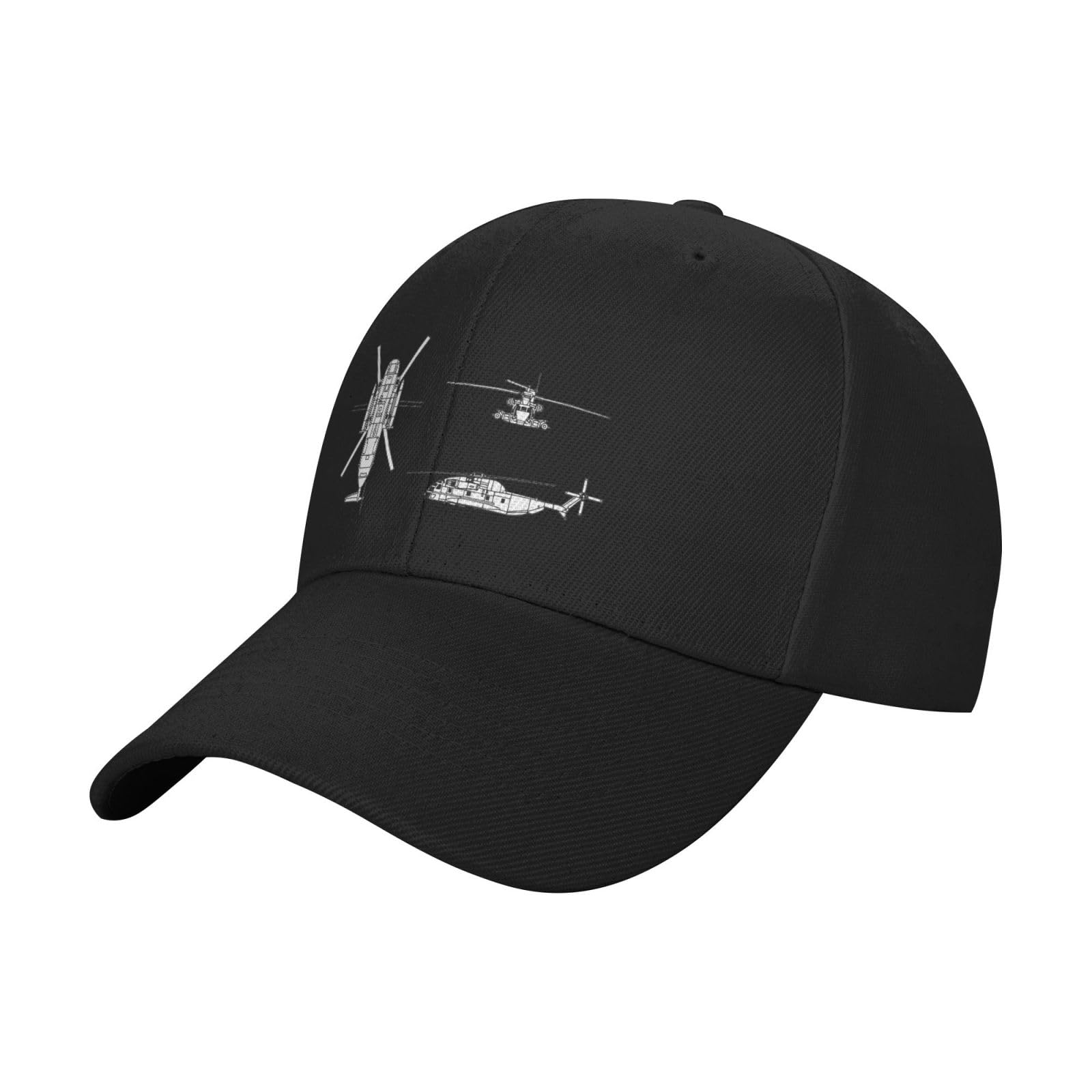 Sikorsky CH-53 Sea Stallion Silhouette Baseball Cap Dad Hat Outdoor Sports Casual Style