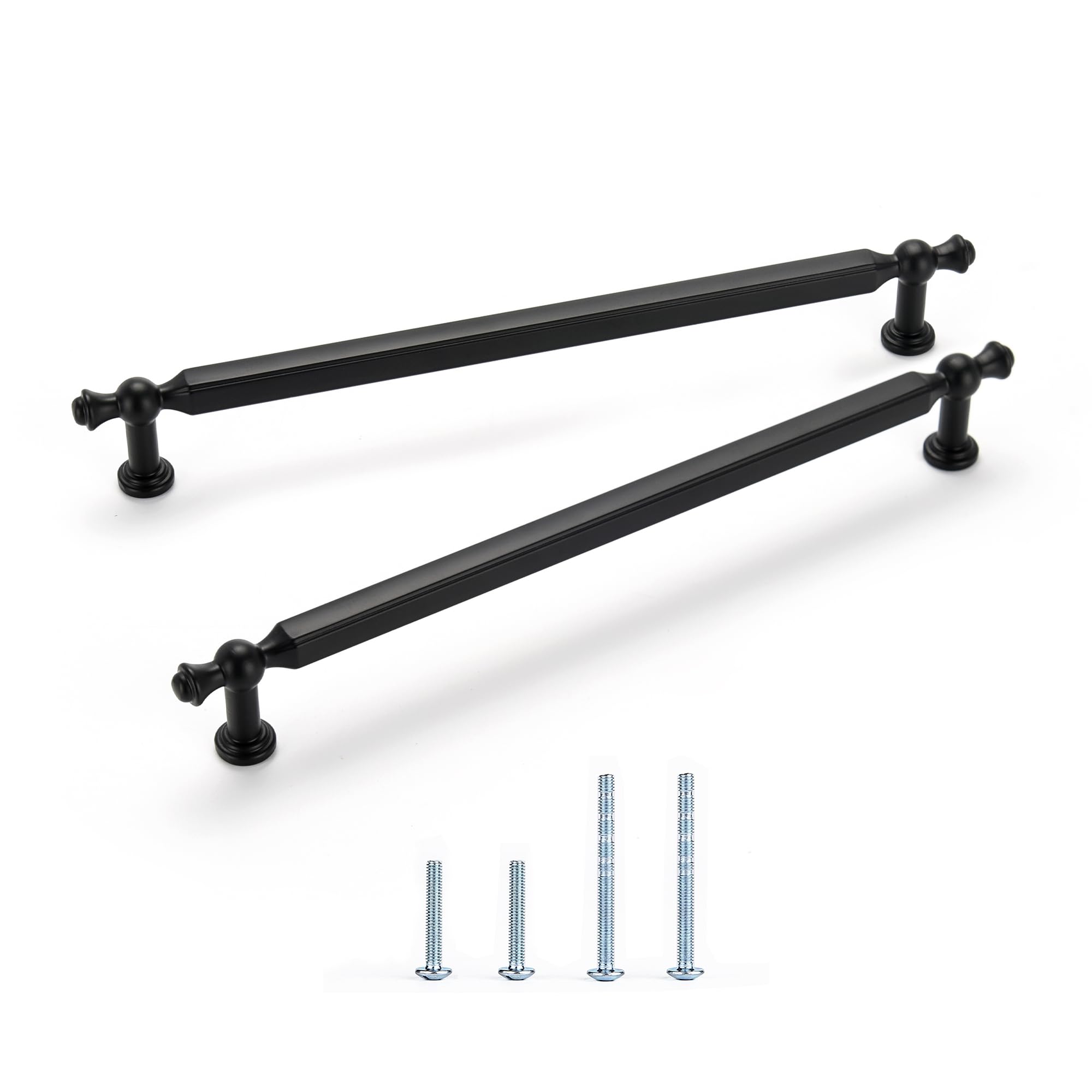 Satanga Cabinet Handles Kitchen Matte Black Modern Drawer Knobs 7 1/2 ...