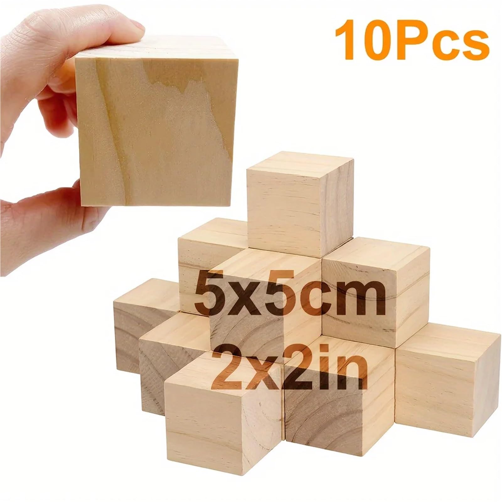 Bloki do rzeźbienia z lipy amerykańskiej, Bloki rzeźbiarskie z lipy 2 cale 10 sztuk lub 20 sztuk Drewniane kostki do rękodzieła(20pcs)