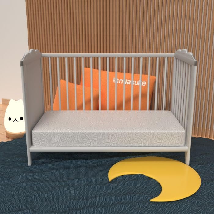 miasuite i sogni italiani Materasso per Culla e Lettino 60x120 cm, Alto 10 cm, Sfoderabile...
