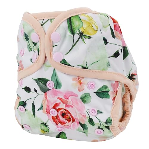 Miniatura 2 de Pañal para bebé, talla única, 8 libras a 36 libras (flores rosas)
