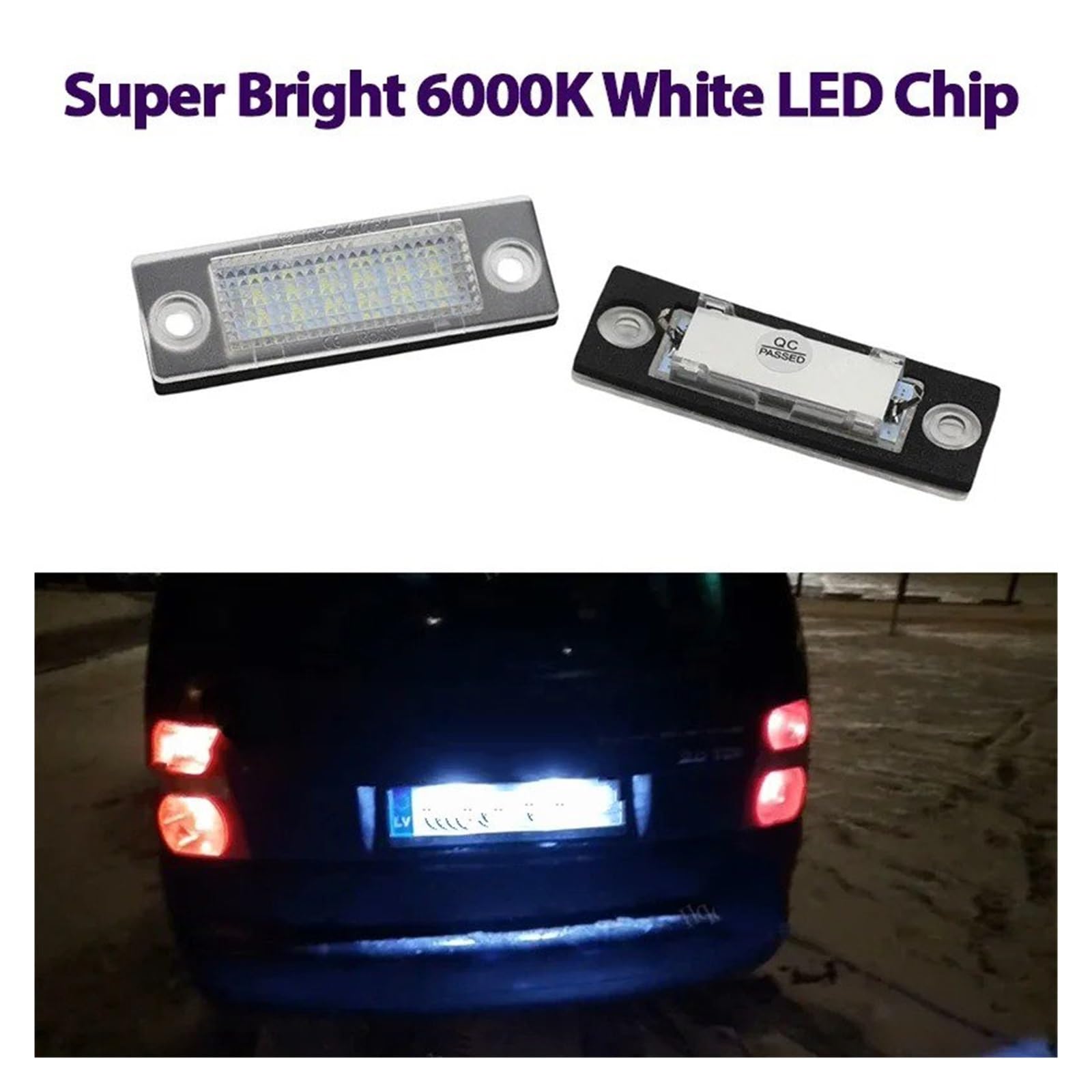 Luci Targa Per VW Per Golf Per Passat B6 B5 MK5 Per Touran Per Jetta VI Transporter T5 2x LED Posteriore SMD Numero Licenza Lampada Luce Targa