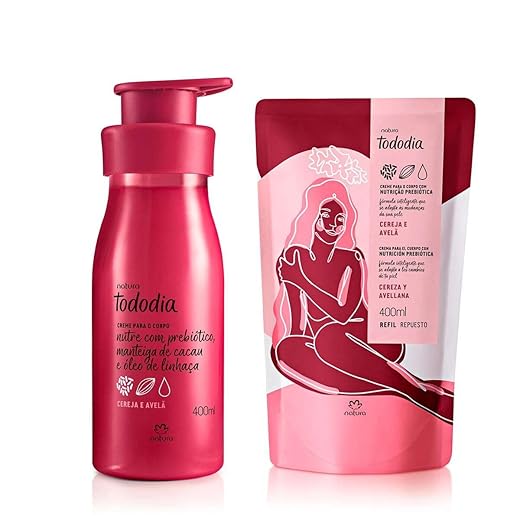 Creme Desodorante Nutritivo para o Corpo Cereja e Avelã Tododia+Refil