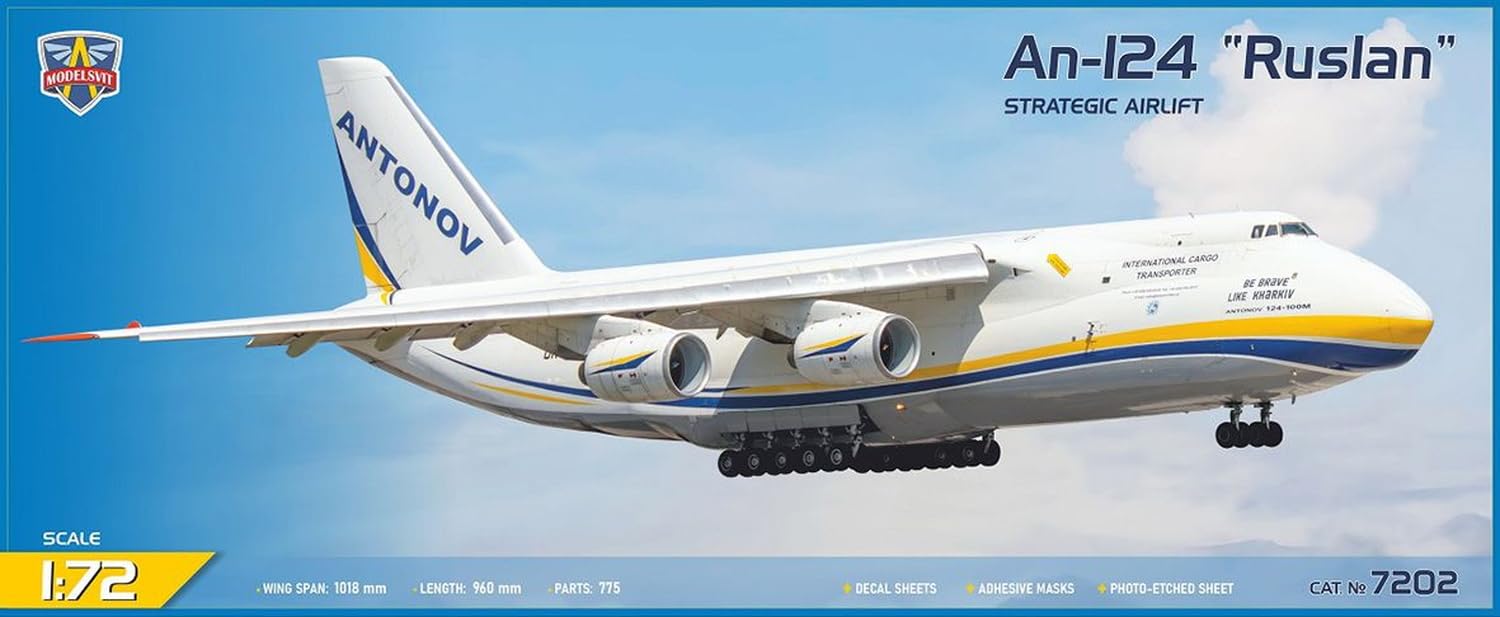 未組立　プラモデル　1/72 アントノフAn-124ルスラーン大型輸送機 Amazon | モデルズビット 1/72 アントノフ An-124 ルスラーン 大型輸送