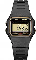 Relógio Masculino Casio Vintage F91WG9QDF, Preto