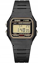 Casio Digital Watch with Black Resin Strap (F91WG-9QDF)