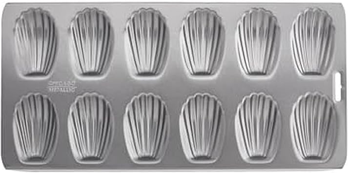 Chicago Metallic Professional 12-Cup Non-Stick Madeleine Pan, 15.75-Inch-by-7.75-Inch