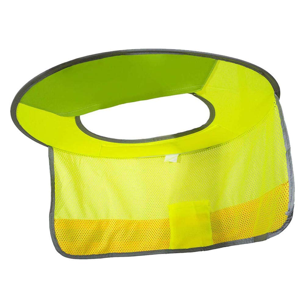 Sonnenschutz für Schutzhelm Hochsichtbarer, reflektierender Sonnenschutz-Nackenschutz mit Vollkrempe-GELB