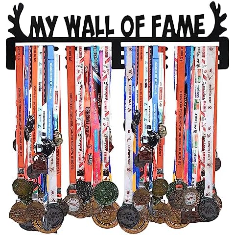 SEHAZ ARTWORKS Medal Hanger Display | Medal Holder Display | Medal Display Hanger | Medal Holder Wall (Holds Upto 30-40 Medals) My Wall Black Cover