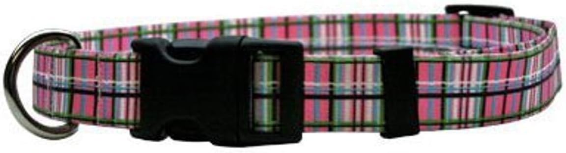 Tartan Pink Martingale Control Dog Collar - Size Large 26" Long