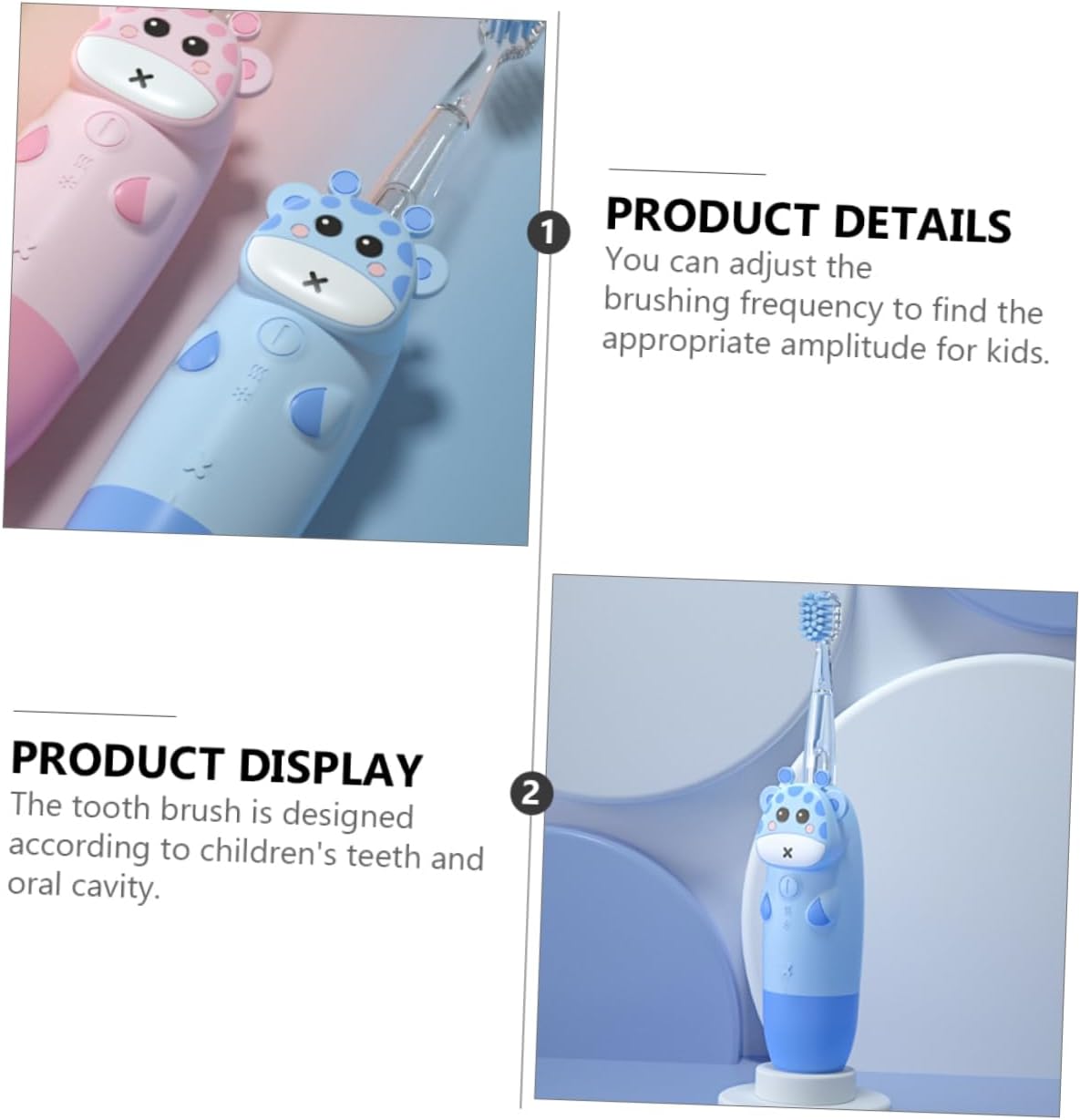 FRCOLOR 1Set Sonic Toothbrush Electric Toothbrush for Ergonomic Design Timer Non Battery Operated for Boys and Deep Cleaning Oral Care