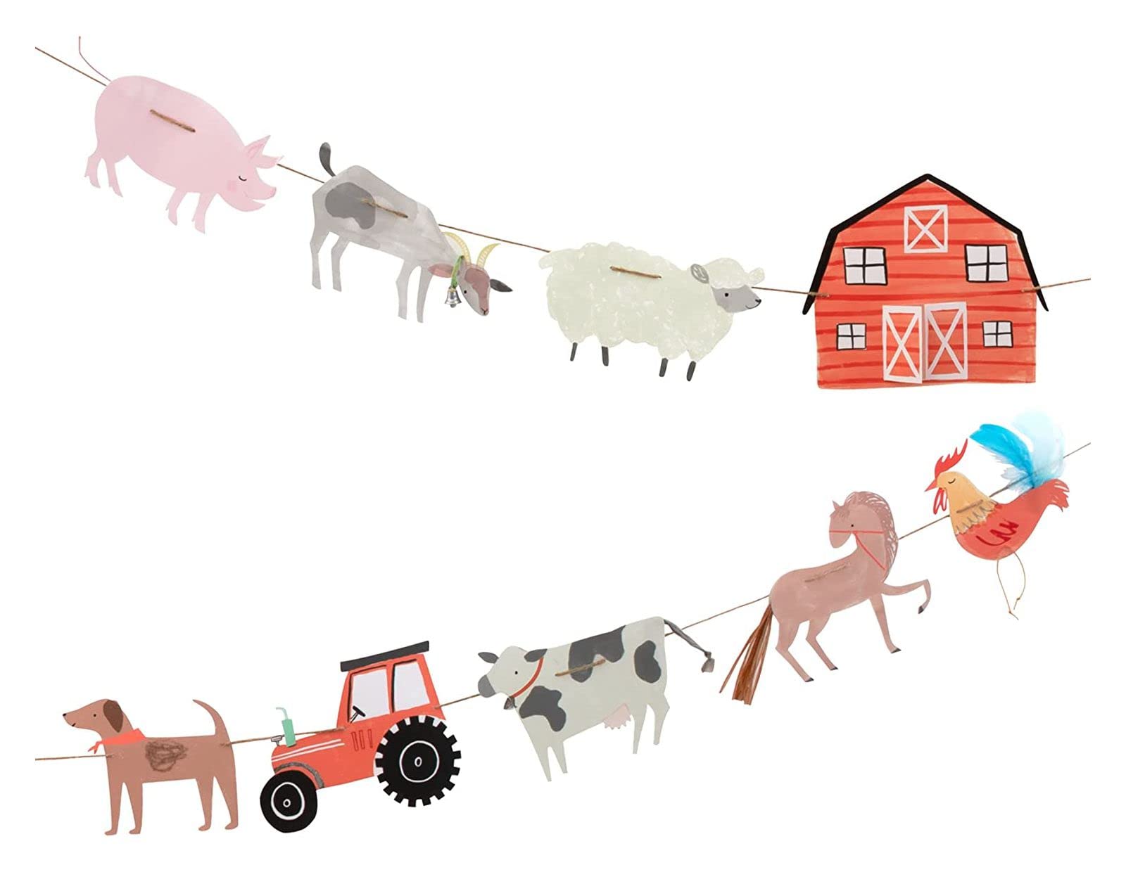 On The Farm Party Banner (Pack of 1), 10' Party Garland Including Excess Cord