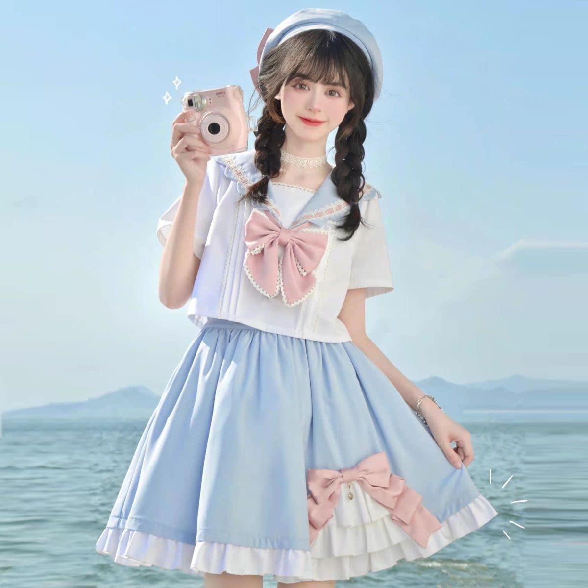 Amazon | セーラー服 女子制服 JK制服 2点セット 上下セット トップス