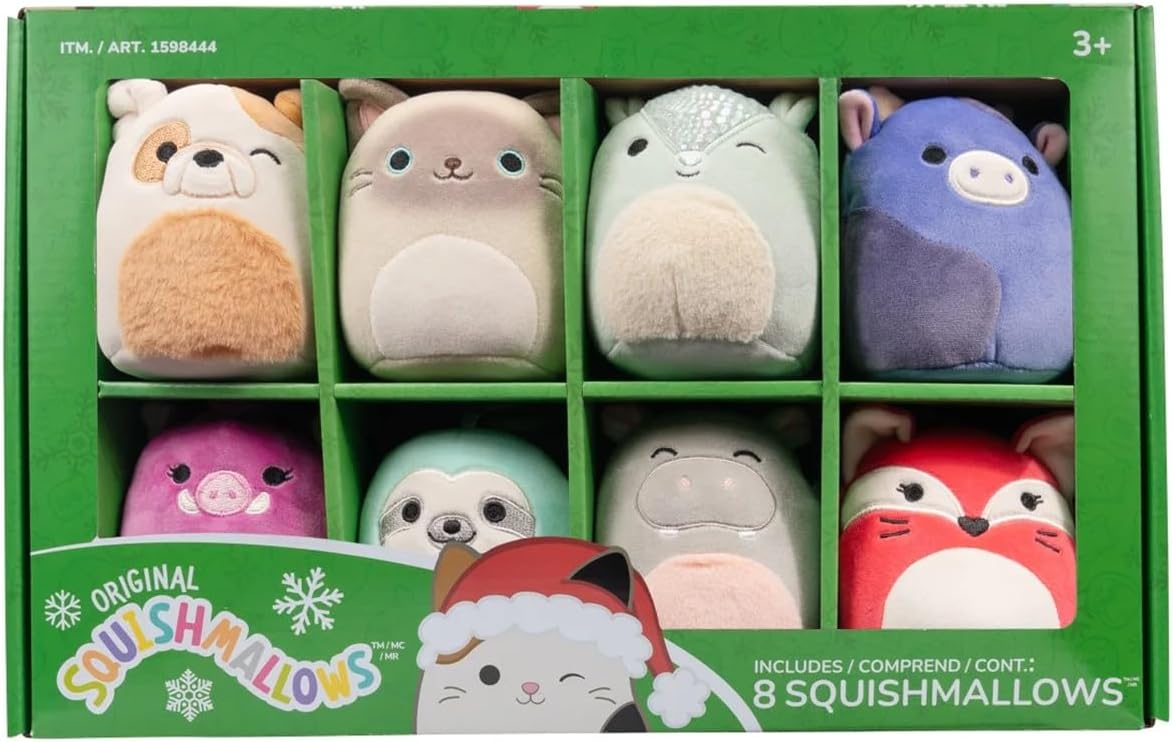 Squishmallows 4-inch Ornament Plush 8-Pack Assorted (Animal)