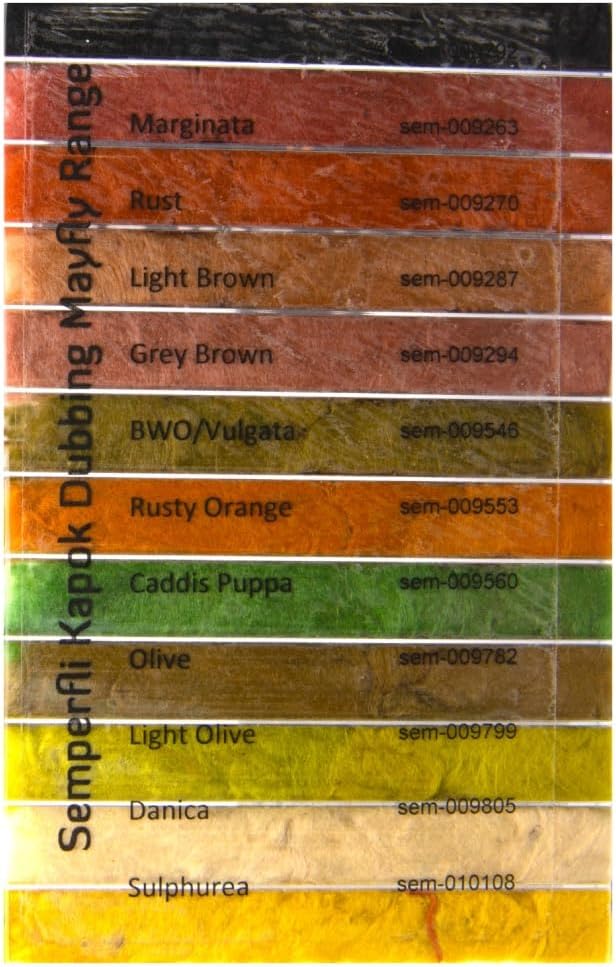 Kapok Dry Fly Dubbing Mayfly Dispenser by Semperfli