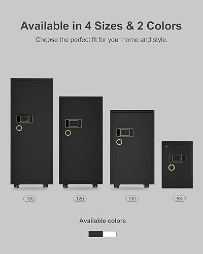 Vista 9 de TIGERKING 11.5 pies cúbicos Caja fuerte grande y resistente para seguridad del hogar – Bloqueo digital con pantalla táctil, antirrobo, estantes