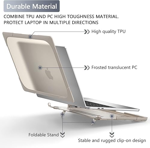 Miniatura 69 de Batianda Funda para MacBook Air de 13 pulgadas 2020 2019 2021 modelo A2337 M1 A2179 A1932 con Touch ID, carcasa rígida resistente a prueba de golpes
